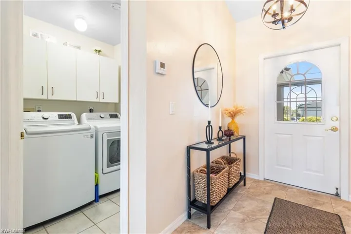 Large entry way, next to door to laundry and garage.