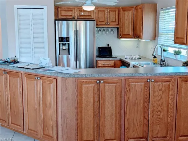 Extra cabinets on back side of kitchen for storage