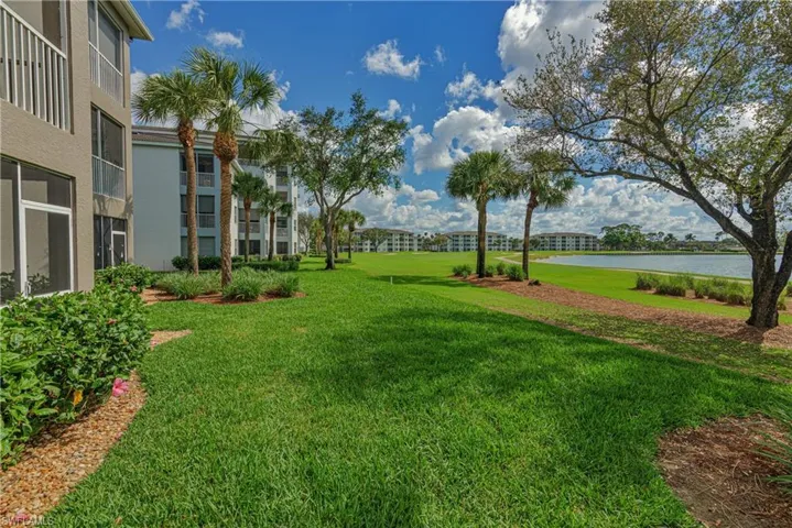 View of yard featuring a water view