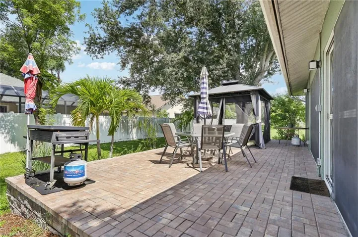 View of patio / terrace with a gazebo