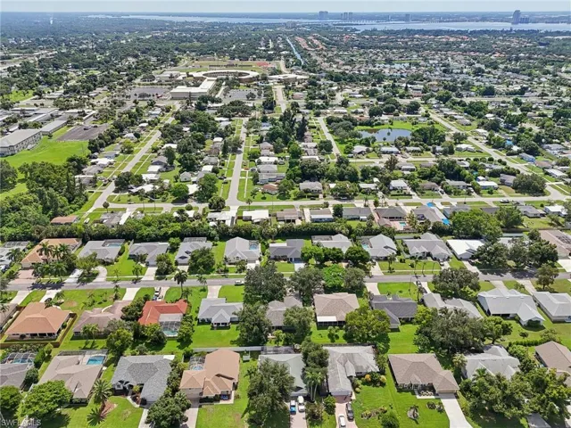 Birds eye view of property