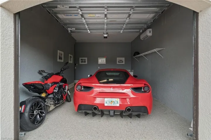Private single, climate controlled Garage with epoxy floor.  Perfectly suited for your expanded car collection.  One of 3 total split bays.