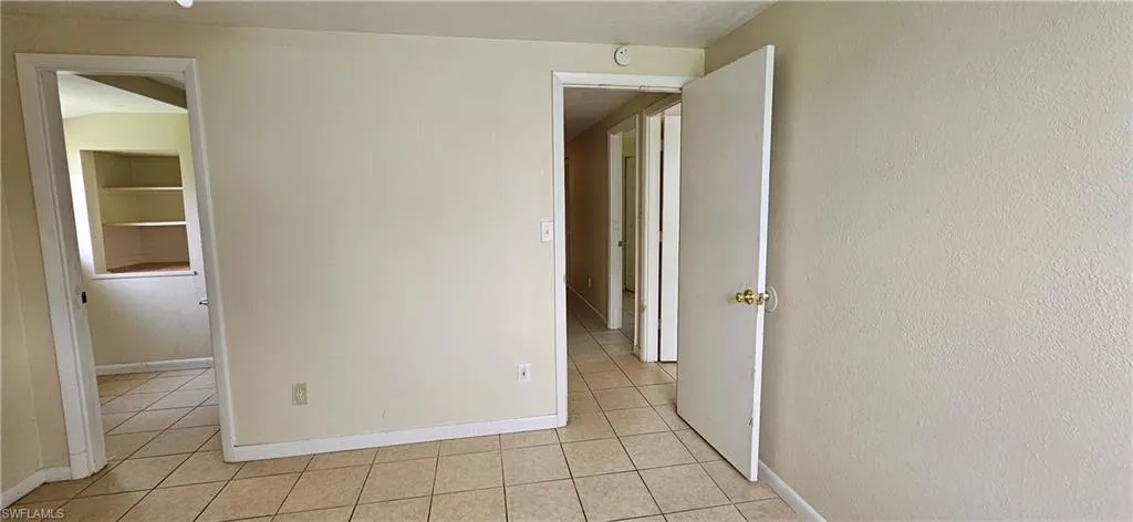 View of tiled spare room