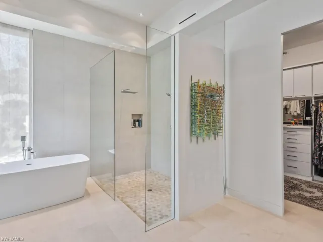 Primary bath walk in shower / spa tub