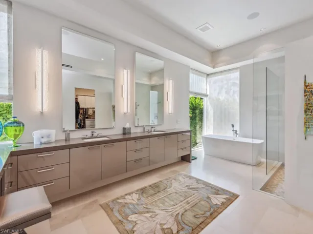 Primary bath dual custom vanity