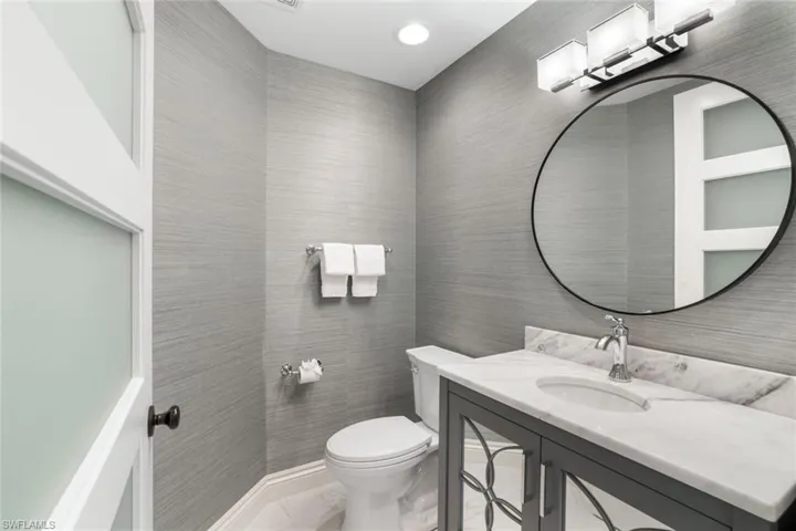 Hall guest powder room.