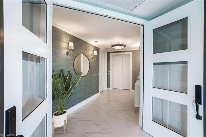 Private elevator entrance.