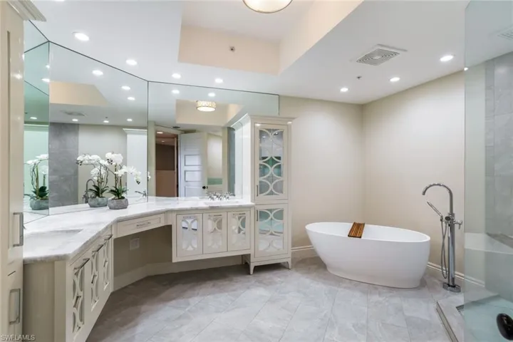Spa-like primary bathroom.