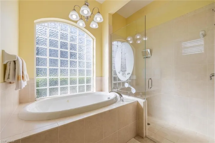 Master Bathroom shower with separate bathtub