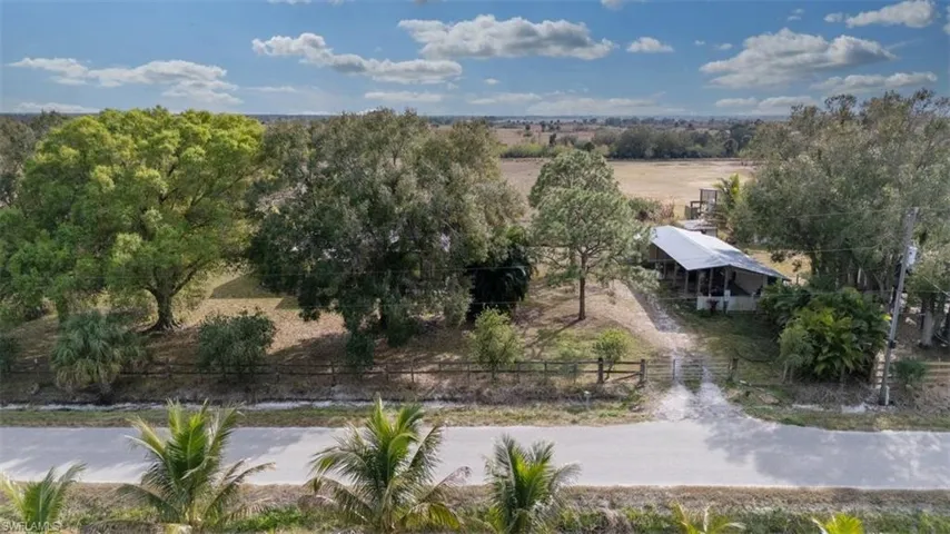 Aerial view of sparsely populated area