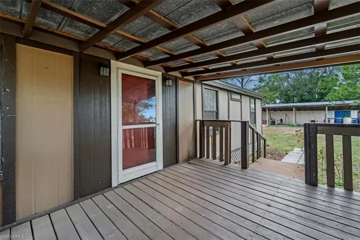 View of wooden deck