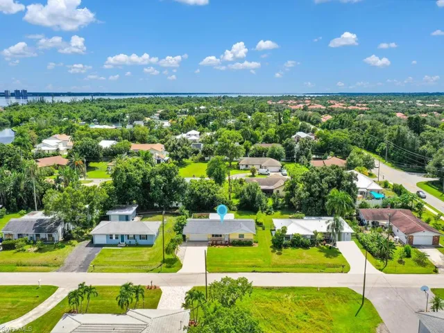 Drone / aerial view with a residential view