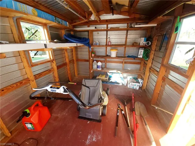 Interior of Shed