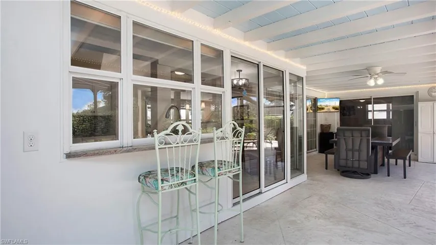 Pass through window with counter space