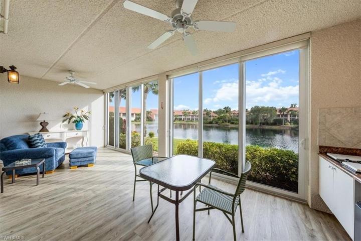 View of two water fountains from spacious lanai