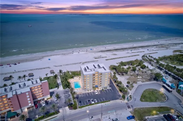 Condo sits right on the Beach on the North End of Fort Myers Beach