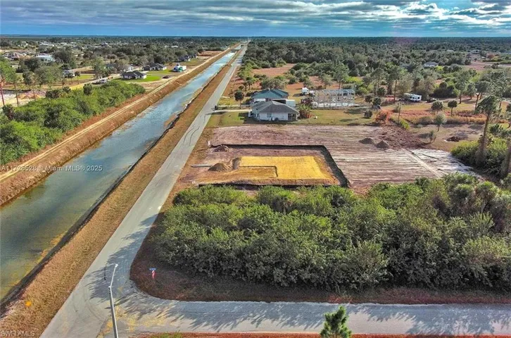 Aerial view of residential area