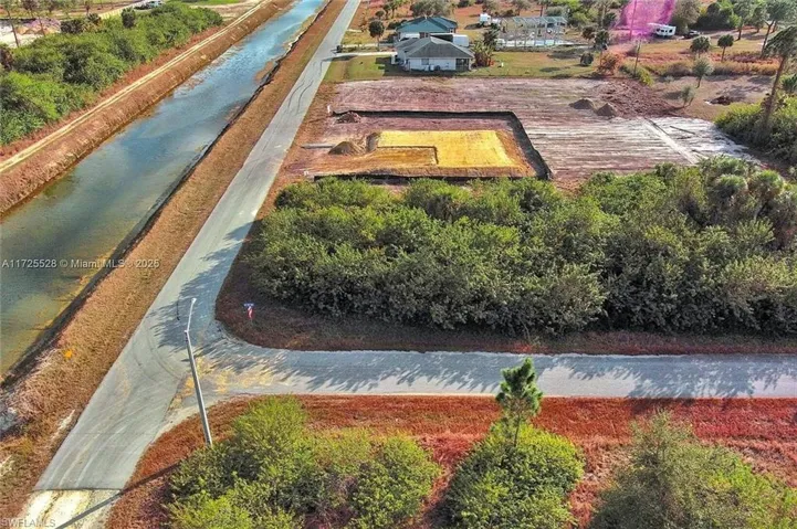 Drone / aerial view of a nearby body of water