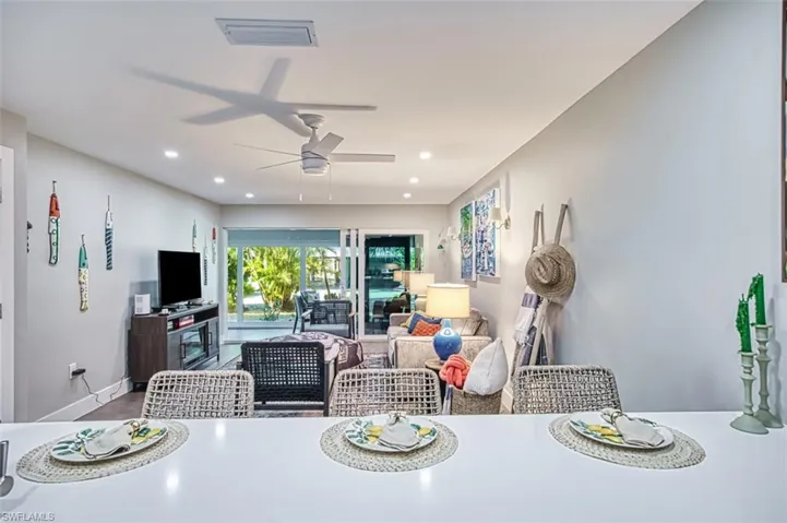 View from Kitchen into living area