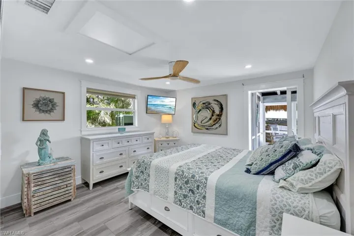 Guest bedroom provides access to the pool.