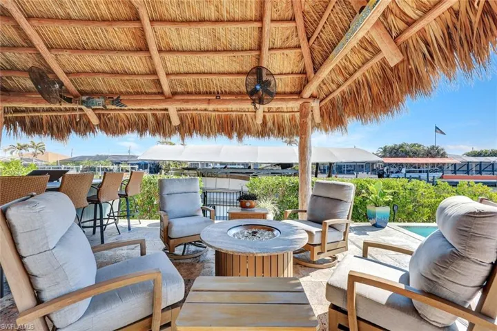 Relax around the fire pit over looking the canal on those cool winter nights.