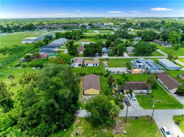 Aerial view of residential area