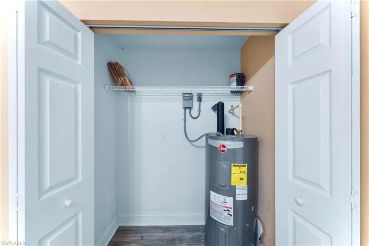 Utility room with water heater