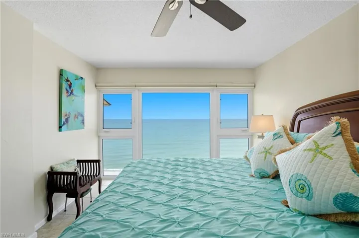 Expansive window wall overlooking the ocean