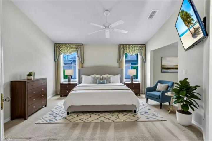 Virtually Staged Primary Bedroom