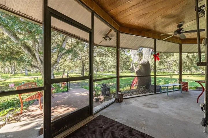Screened Entry and porch area