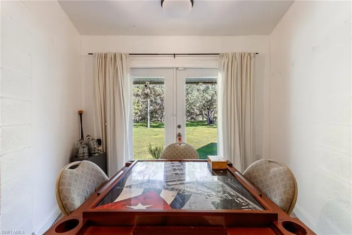 The little game nook is tucked off from the family room.