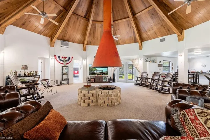 This magnificent gathering area is 36' x 36'.