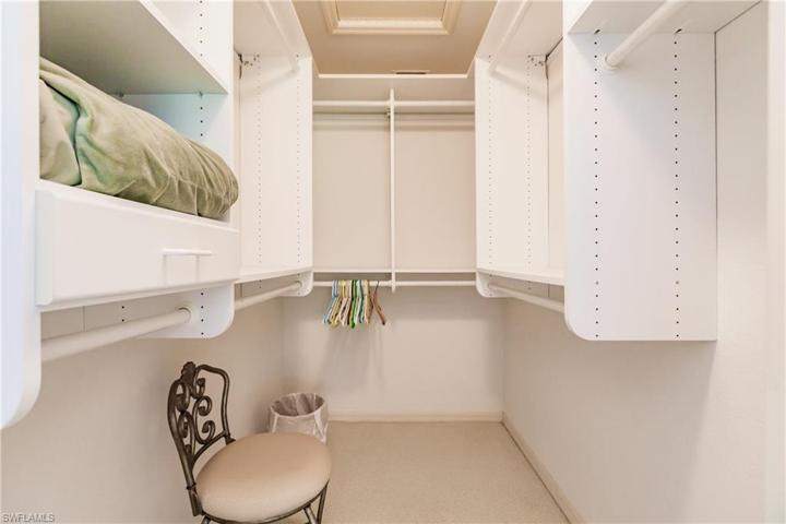 Spacious walk-in closet