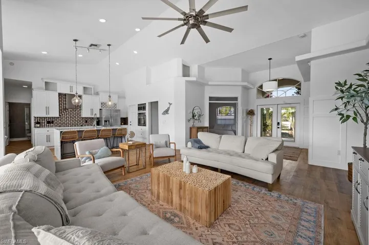 High vaulted ceiling for spaciousness and light