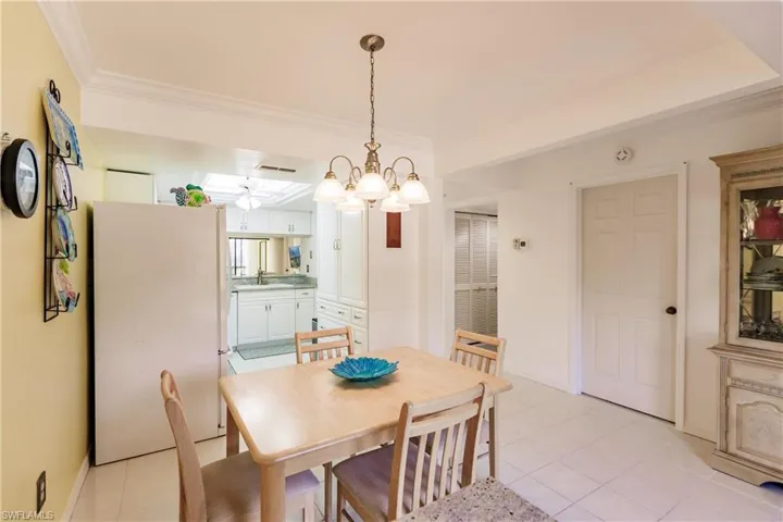 Tiled dining space