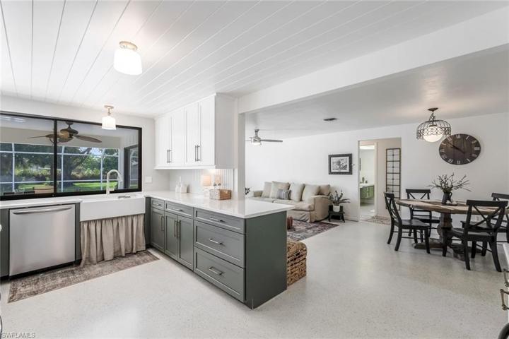 Pool view , farmhouse sink