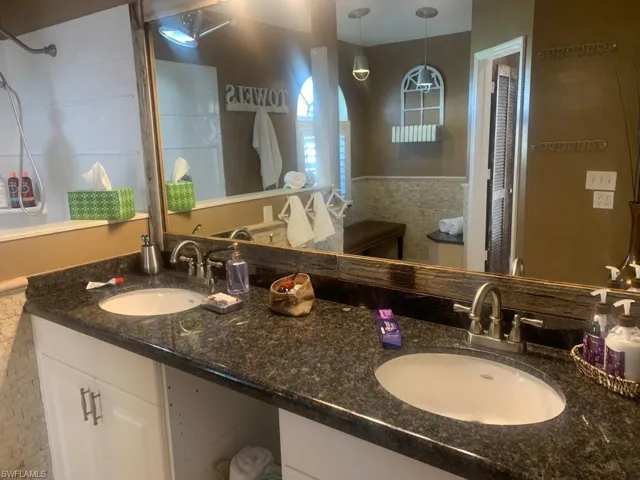 Bathroom with dual vanity