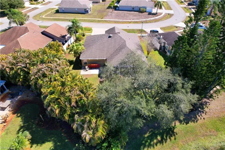 Aerial perspective of suburban area