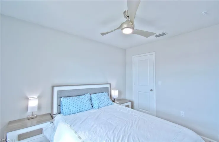 Bedroom featuring a ceiling fan