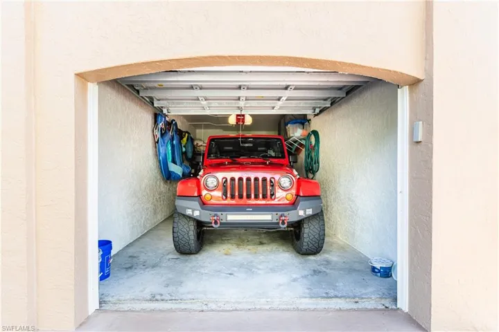 View of interior garage