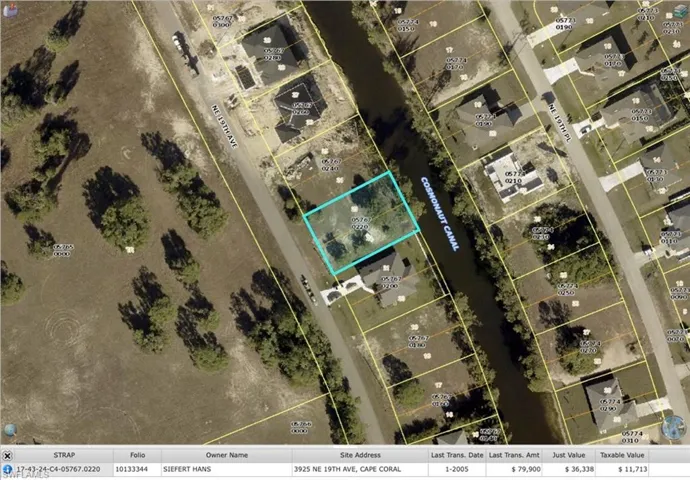 Aerial view of property's location featuring property boundaries highlighted