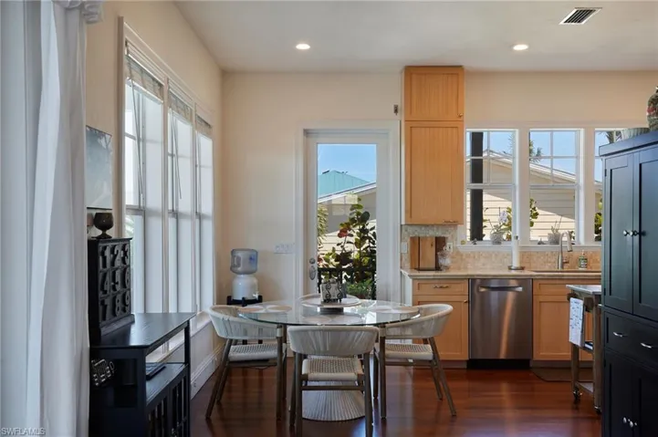 Eat-in Kitchen with Beautiful Views of the Canal and Landscaped Area