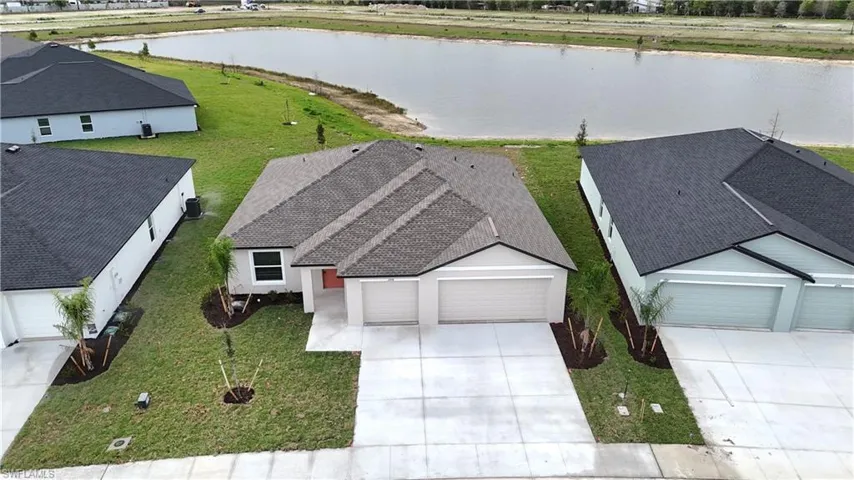 Drone / aerial view of a nearby body of water