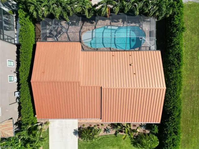 Bird's eye view of a pool
