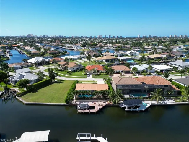 View of urban area with nearby suburban area and a large body of water