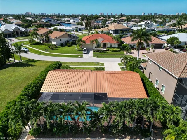 Bird's eye view of a pool