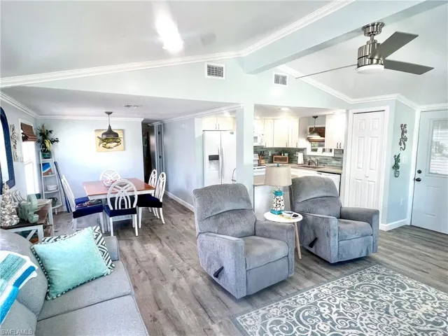 Open Concept Living with high ceiling