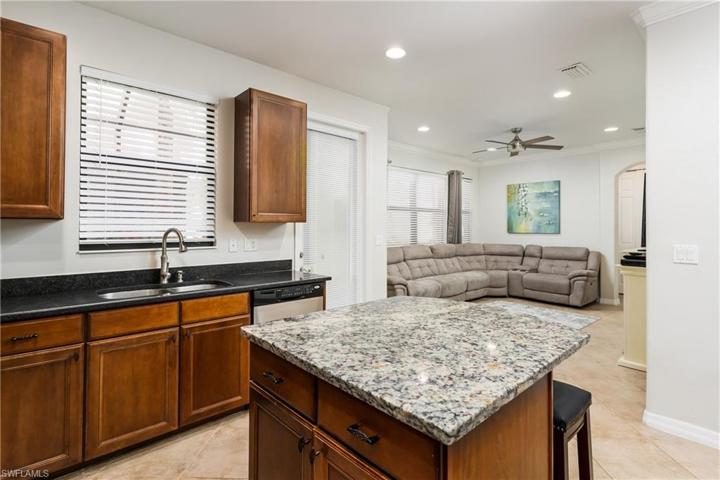 Granite countertops, stainless steel appliances