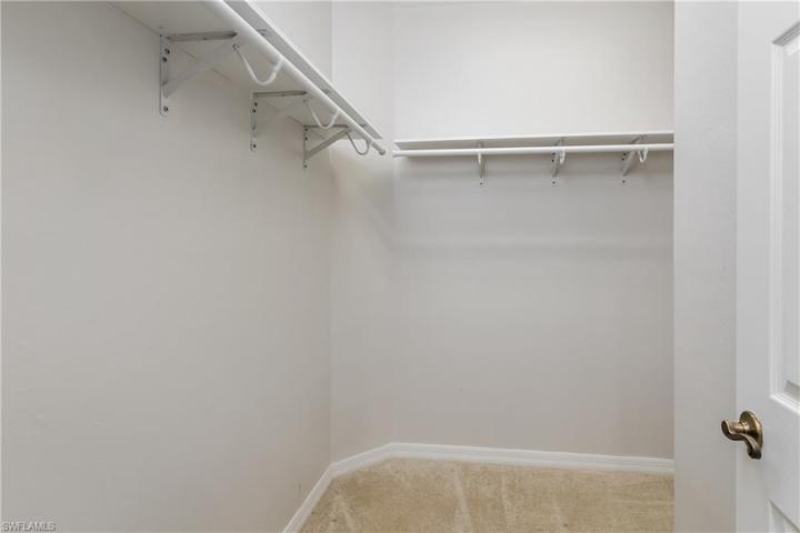 Walk-in closet in main bedroom