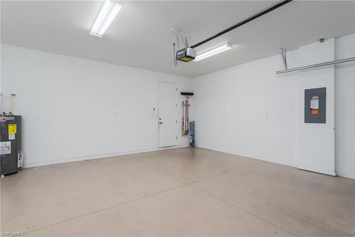 Finished garage with opener